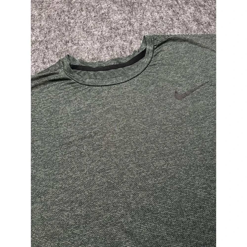 NIKE Dri-Fit Shirt Men Large Short Sleeve‎ Green Heather